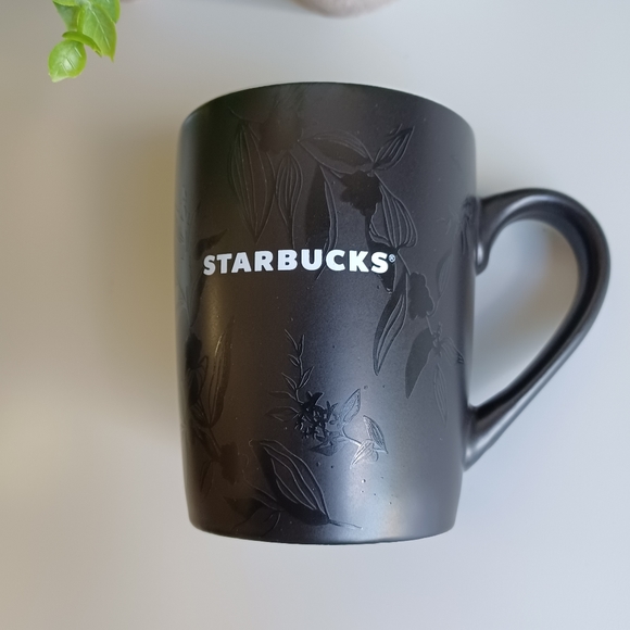 Starbucks Black Floral Coffee Mug - Picture 5 of 7